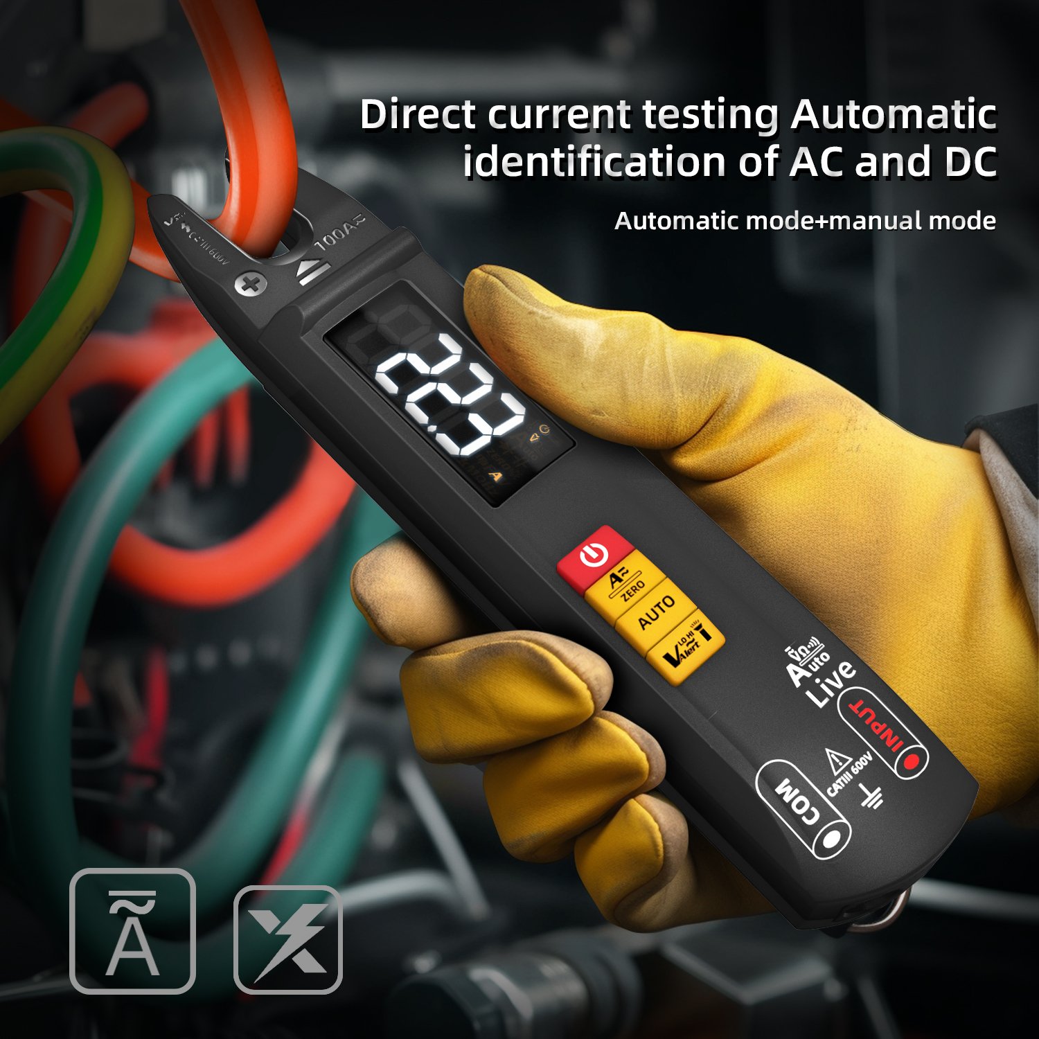 Multimode U-Type Current Multimeter Digital Clamp Meter Dc Ac 0.5-100A Current Meter Electrical Tester Automatic Multimeter