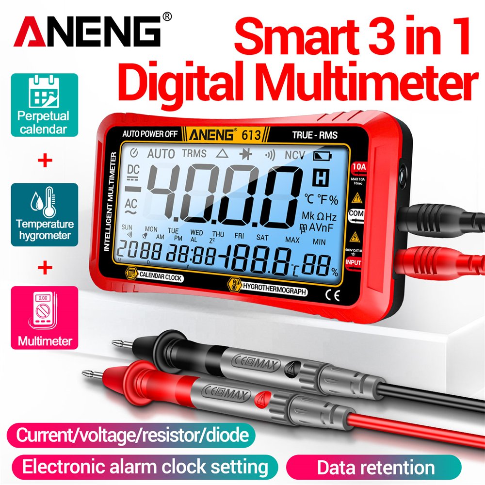 ANENG 613 Smart Multimeter 3 in 1 Professional Test 4000 Counts Digital AC/DC Curent Voltage Resistor Measurement Tools