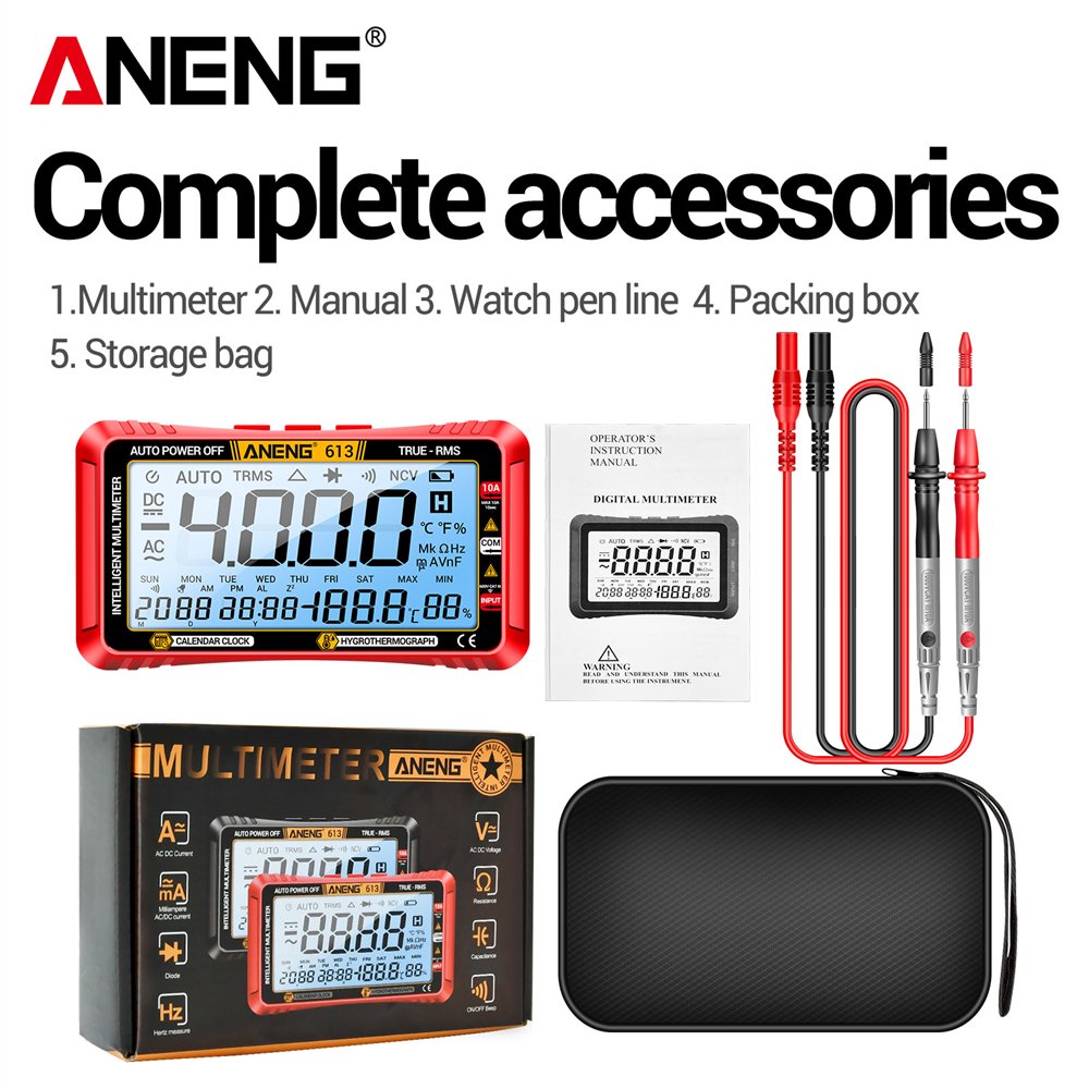 ANENG 613 Smart Multimeter 3 in 1 Professional Test 4000 Counts Digital AC/DC Curent Voltage Resistor Measurement Tools
