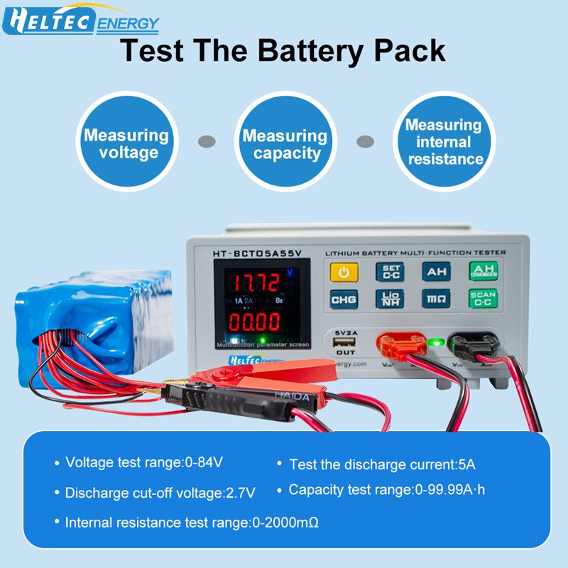 Whole Group 55V 84V Battery Analyzer with 5A Discharge Battery Capacity Tester for Lithium lead-acid Battery Pack support PC