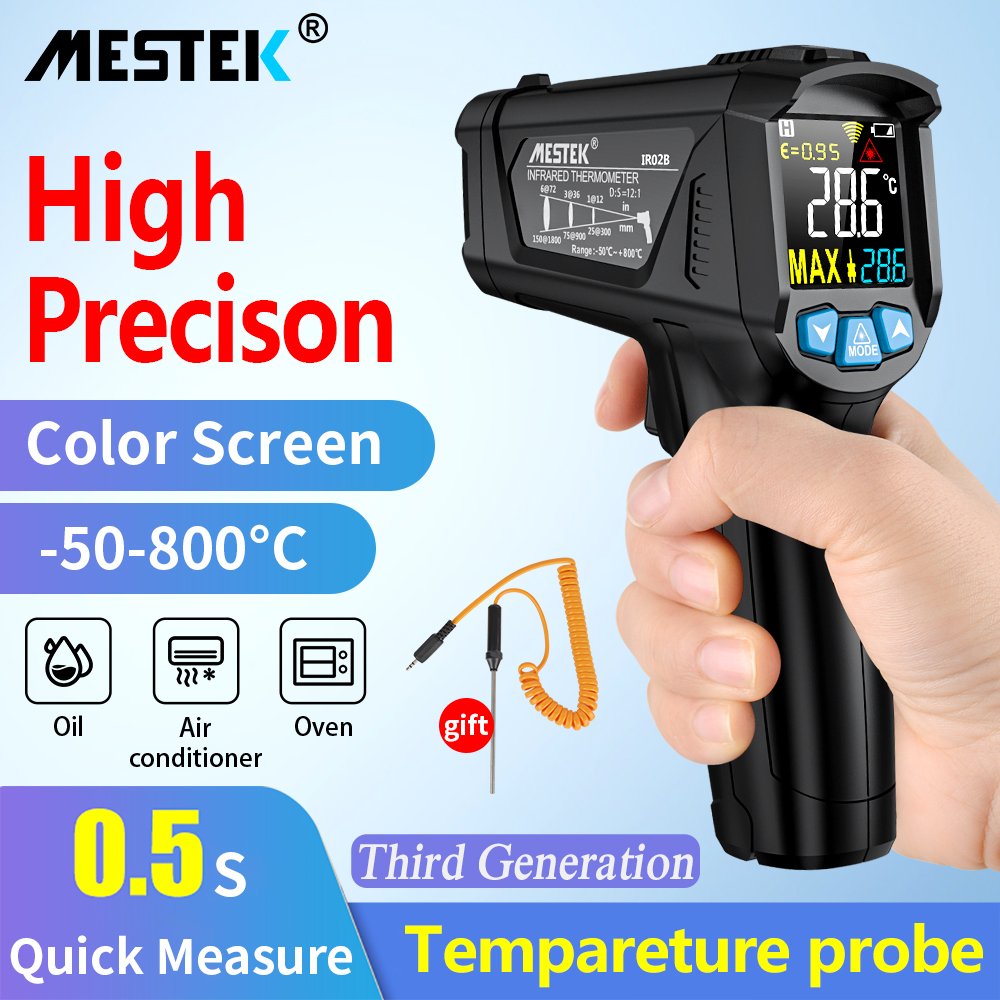 Mestek IR02B Industrial Portable Handheld Non-contact Digital Thermometer For Sale High Quality Temperature Measurement