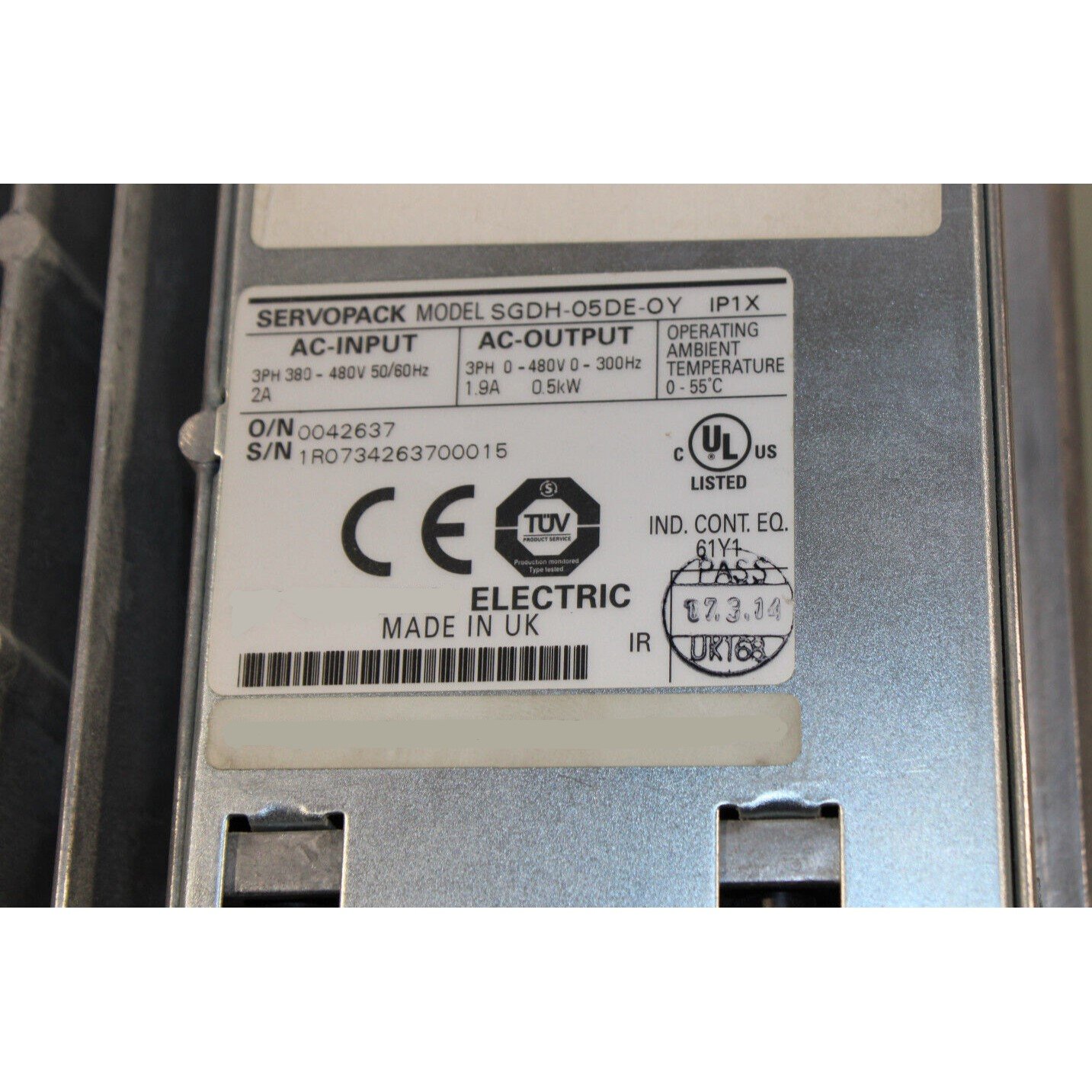 SGDH-05DE-OY AC Servo Motor New in Box for PLC PAC & Dedicated Controllers