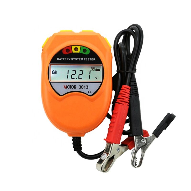 VICTOR 3013 Digital LCD display LED indication Automotive 9-18V 12V voltage rechargeable battery detector battery Tester
