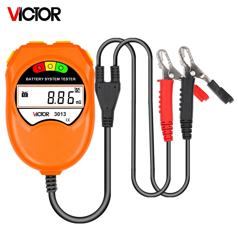 VICTOR 3013 Digital LCD display LED indication Automotive 9-18V 12V voltage rechargeable battery detector battery Tester