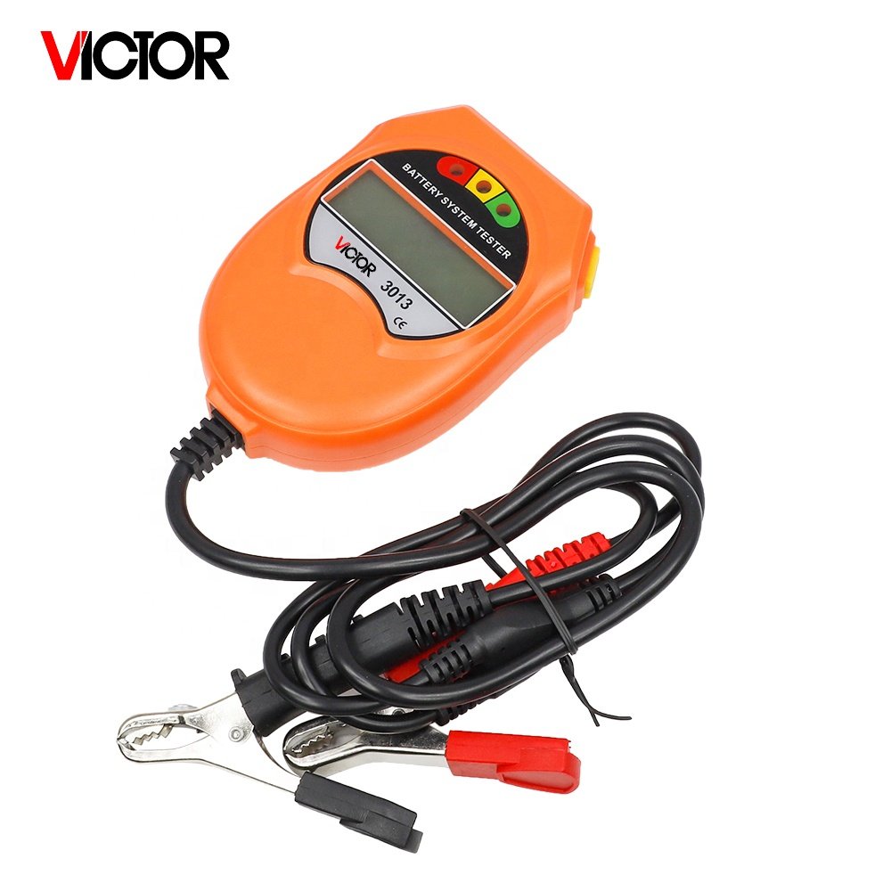 VICTOR 3013 Digital LCD display LED indication Automotive 9-18V 12V voltage rechargeable battery detector battery Tester