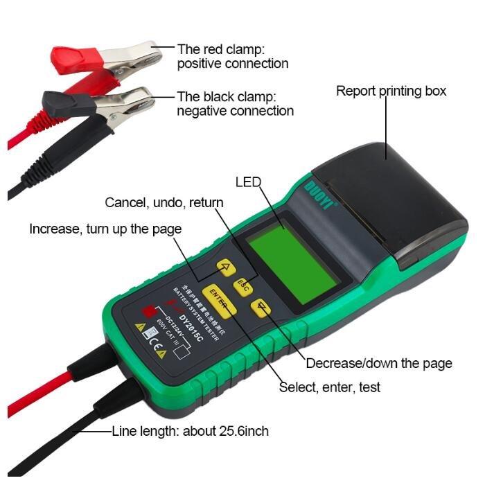 Battery System Tester DY2015C 12V/24V Battery Tester Automotive