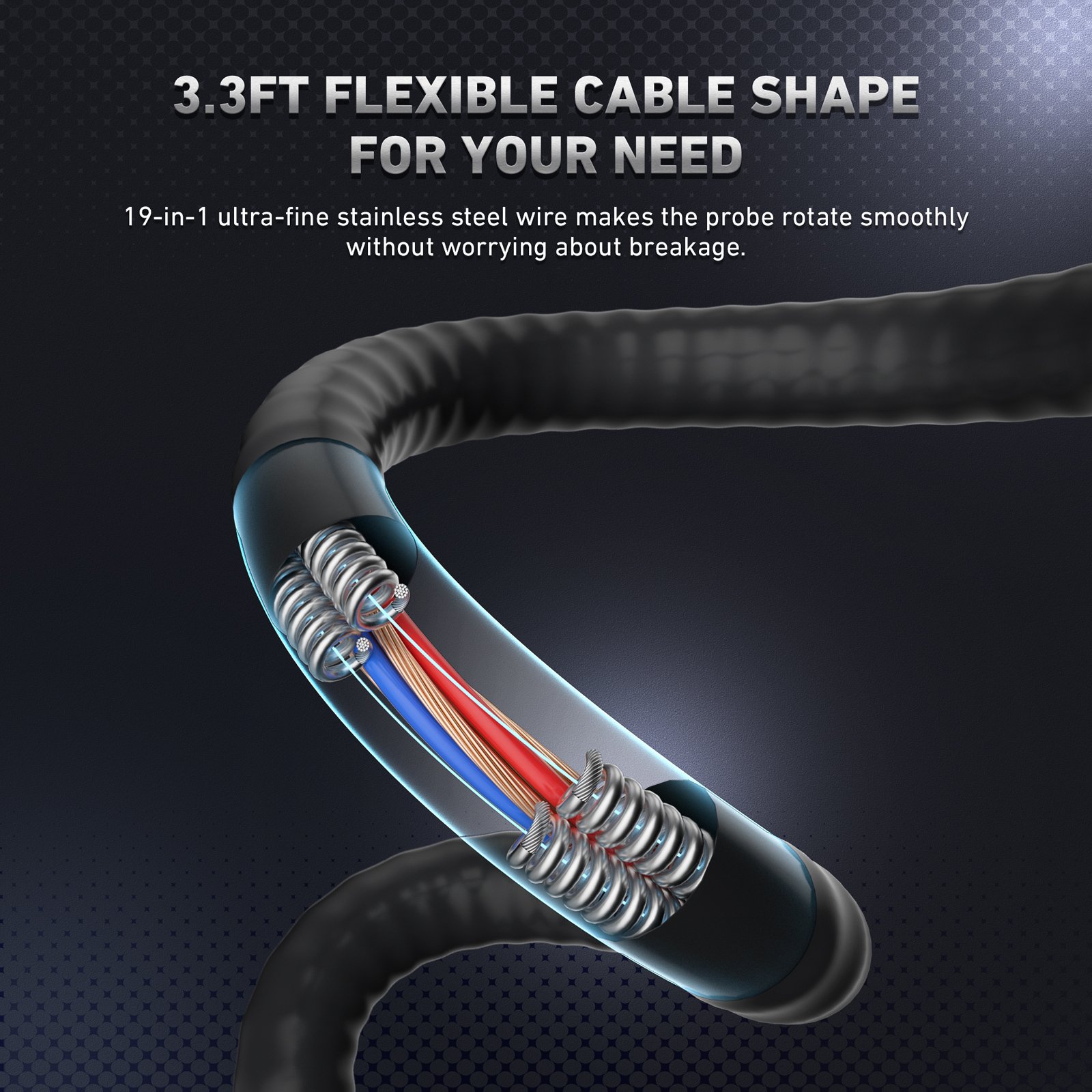 Hot Selling 6.2Mm Ip67 Waterproof Borescope Inspection Camera 2 Way 180 Degree Articulating Endoscope