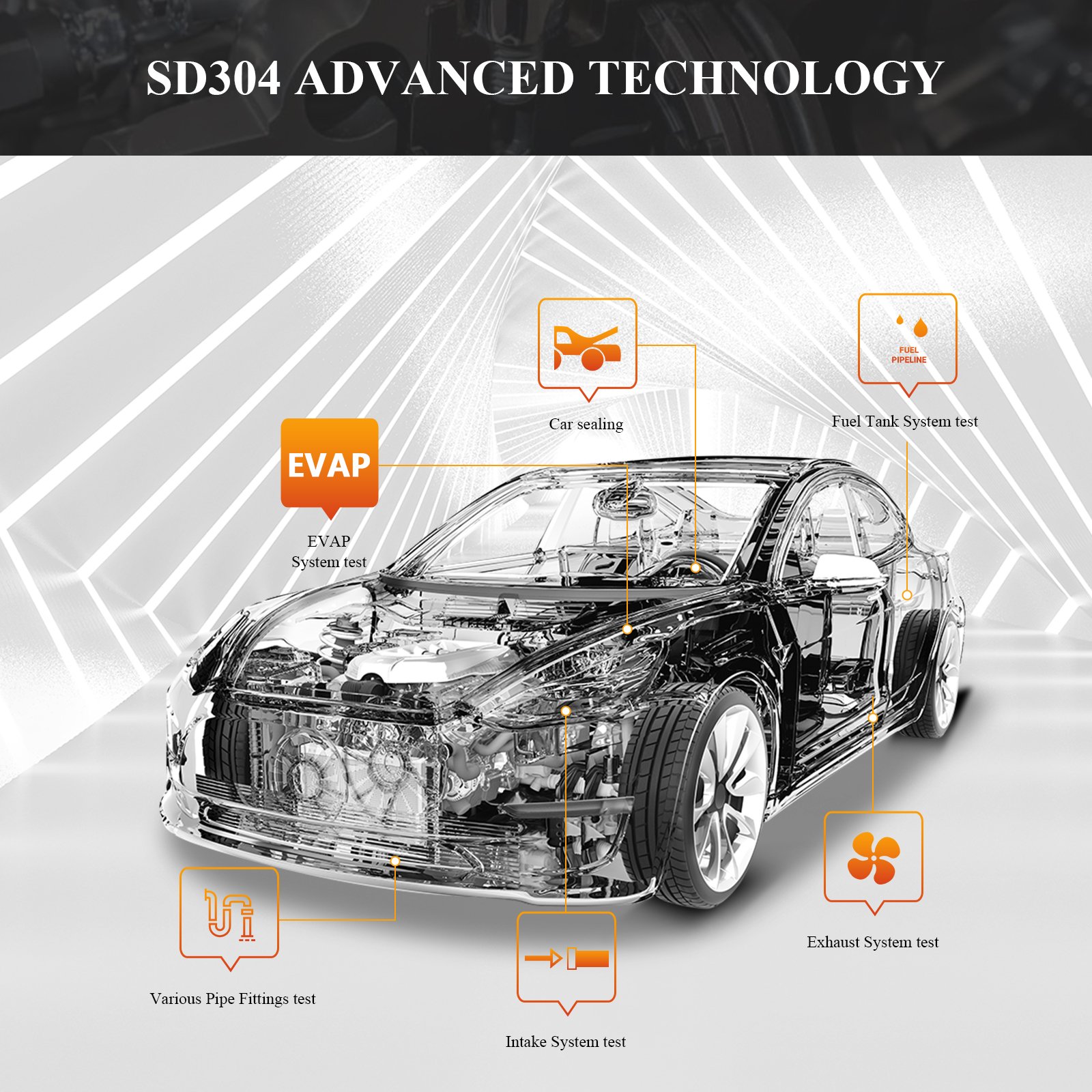 SD308 Diagnostic car tool Pipe Systems Motorcycle/Cars/SUVS/Truck smoke leak detector body shop repair tools