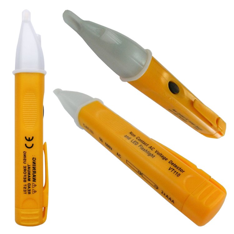 Household test 90V~600V AC with Audio & Green Red color LEDs indicate, Live & Null Wire Judgment Non-Contact Voltage Tester pen