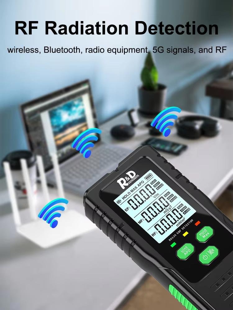 Hot Popular radiation tester 3-in-1 EF MF RF Radiation Measurement Electromagnetic Radiation Detector