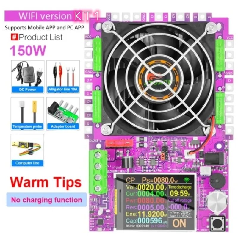 ATORCH DL24EW Tuya APP WiFi Smart Electronic Load Tester Battery Test Box Capacity Monitor Automatic charge and discharge cycle