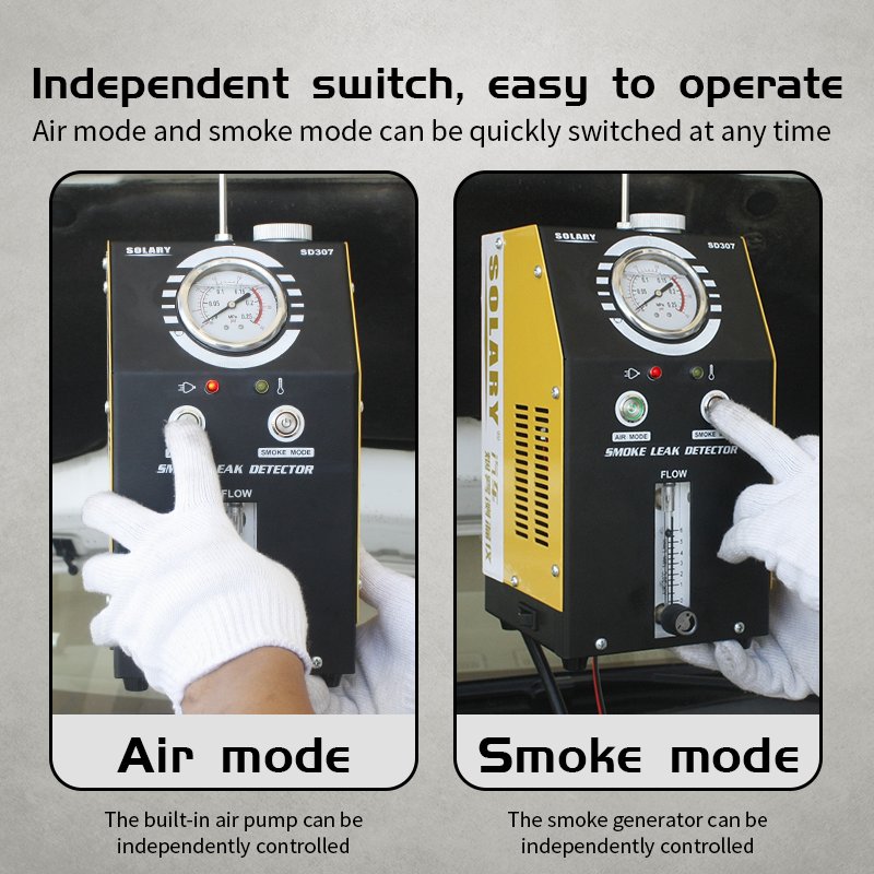 SD308 OEM Smoke Detector Tester Manufacturer Cylinder Leak Test Car Lpg Gas Detector Engine Leak Stopper Auto Repair Shops