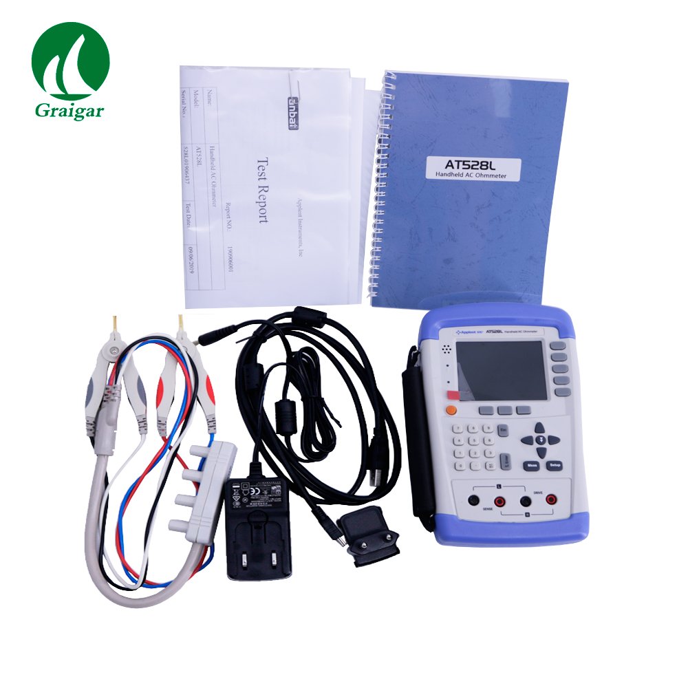 AT528L Handheld Digital Battery Tester AC Ohmmeter Battery Resistance Meter