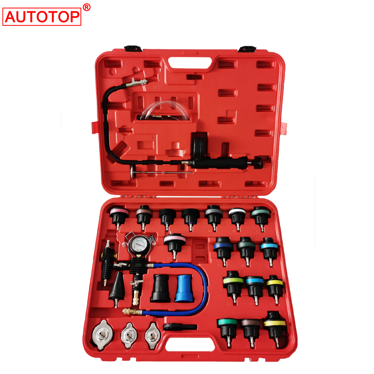28PCS Universal Automotive Water Tank Leak Test Detector And Vacuum Coolant Radiator Pump Pressure Cooling System Tester