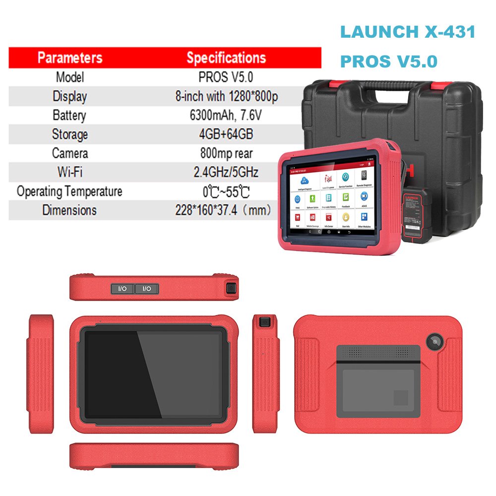 launch x431 pros v 5.0 v5.0 pros obd2 scanner full system intelligent diagnostic tool