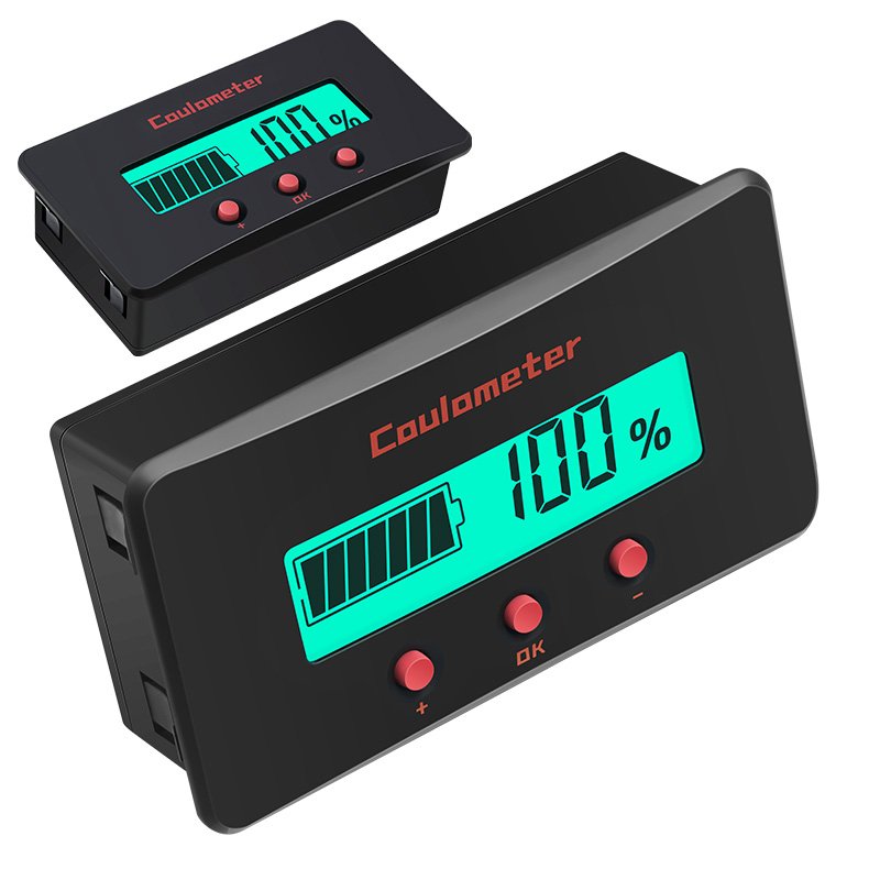 Peacefair DC400A Digital Voltmeter Coulomb Current Tester Meter bike Car Motorcycle Lead Acid Lithium Battery Capacity Indicator