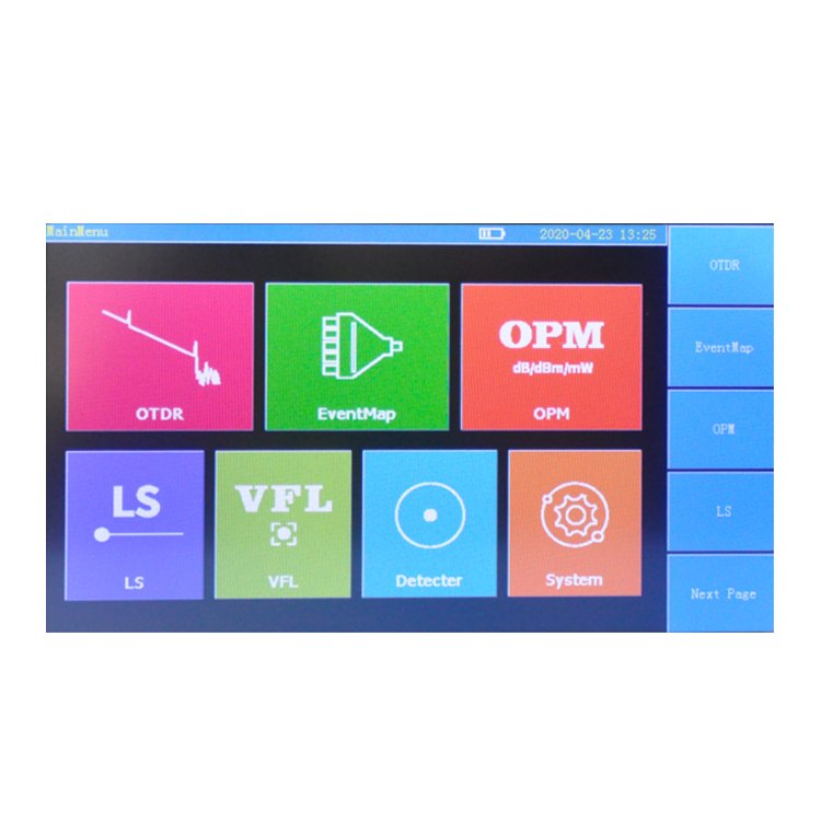 FCST080607 LCD Touch Screen Handheld Optical Fiber OTDR 1310/1550/1625nm Wavelength