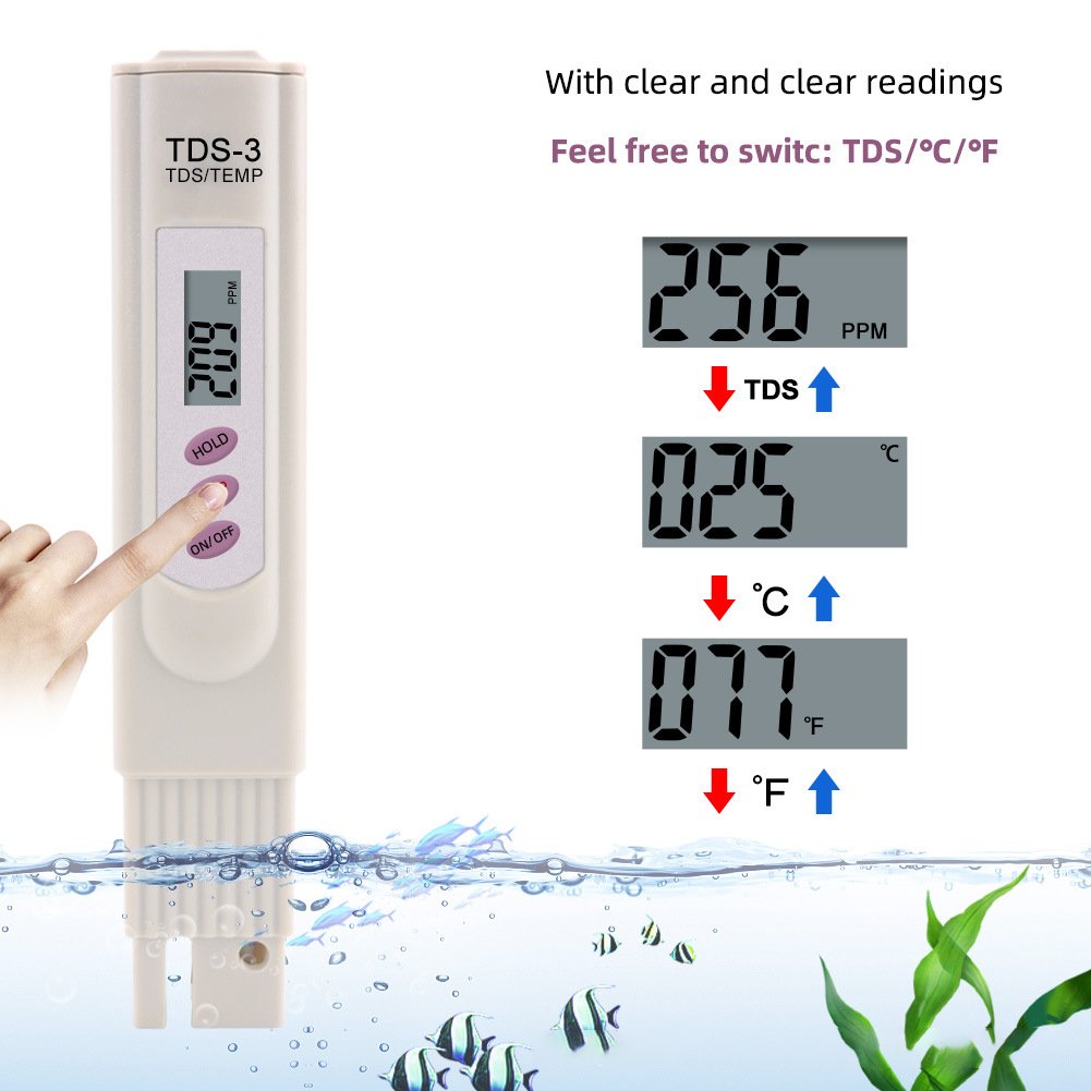 3 In1 TDS EC Meter Temperature Tester Pen Multifunctional Digital Water Quality Tester For Water Purity TEMP PPM Tester