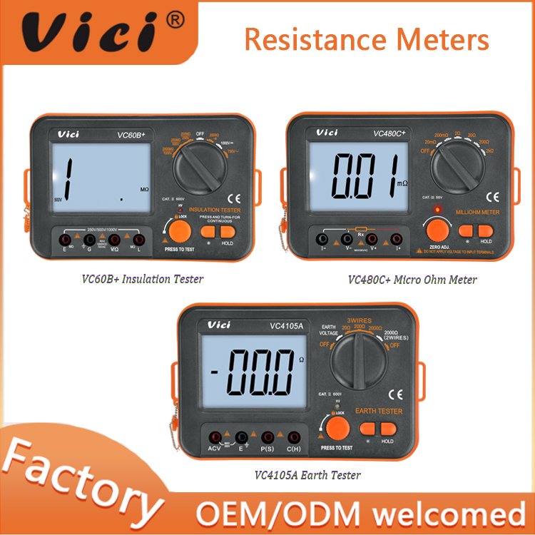 VC4105A Digital Earth Resistance Meter Ground Resistance Test Instrument