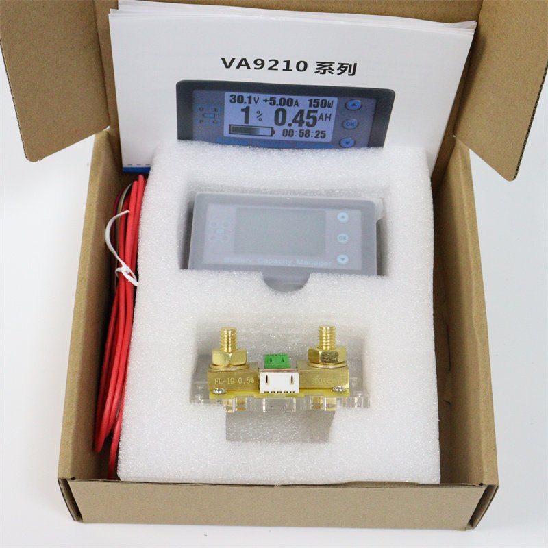 VA9210 DC8-120V Digital Voltmeter Ammeter Battery Capacity Indicator Hall Coulomb Meter Tester Power Detector Energy Test Meter