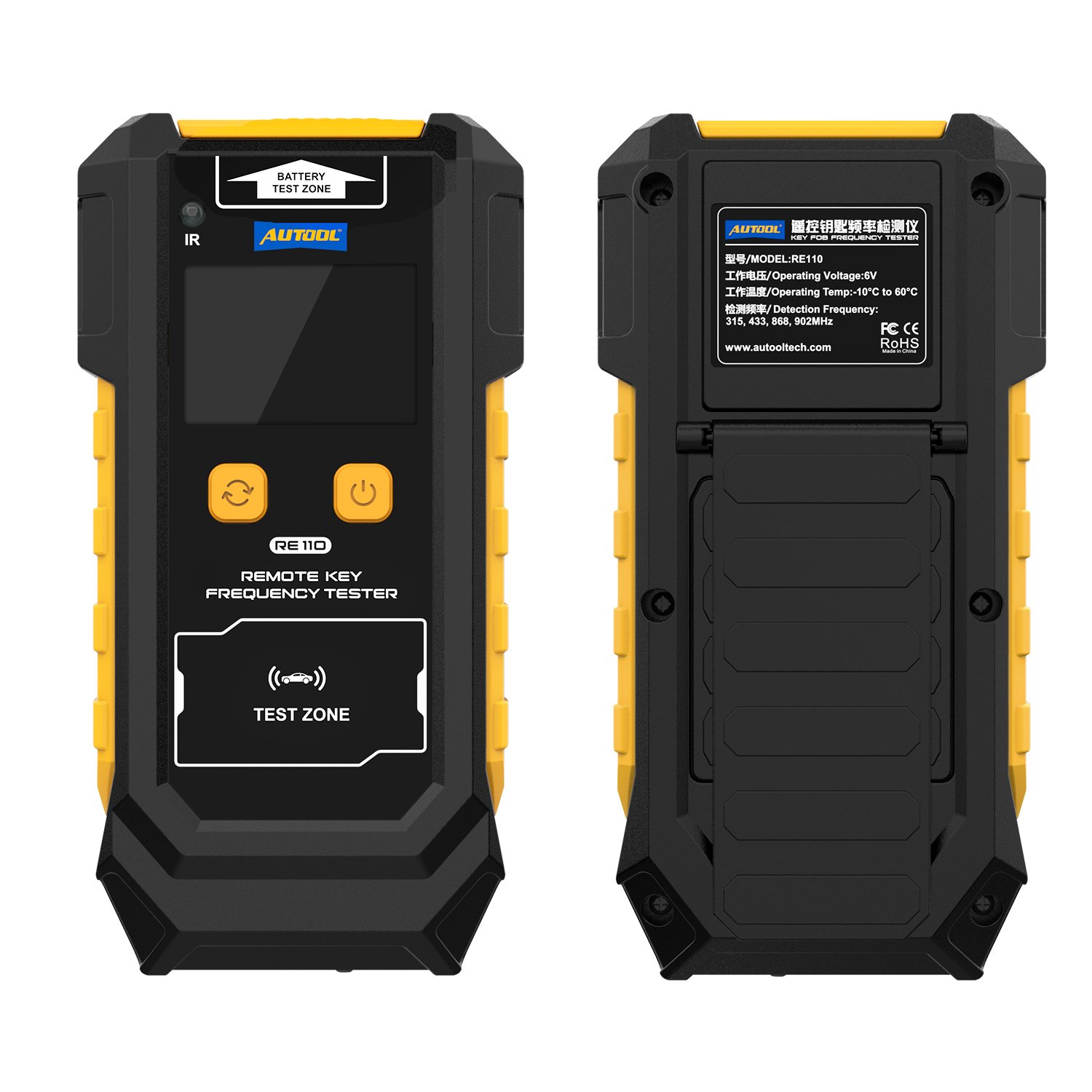 AUTOOL RE110 Cr2032 Cr2025 315 433 868 902 Mhz Car Remote Key Frequency Tester analyse