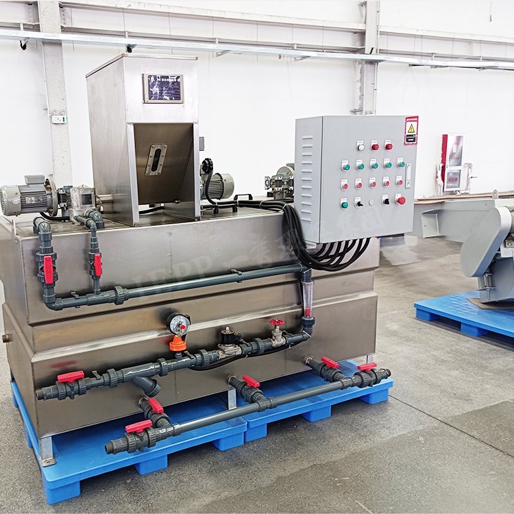 IEPP good performance dairy paper wastewater treatment PAM polyer preparation dose equipment PLC auto chemical dosing system