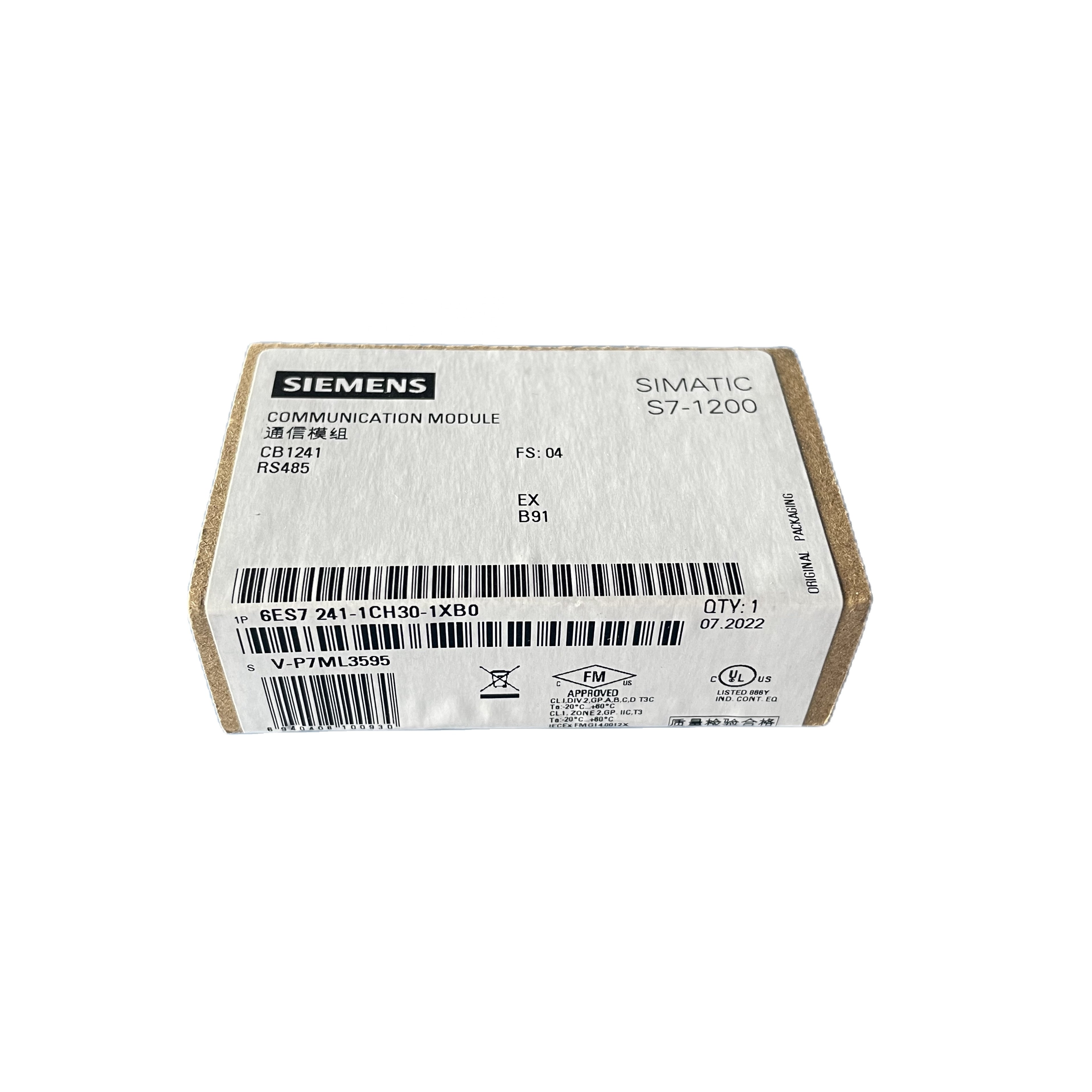 SIEMENS SIMATIC S7-1200 Communication Board CB1241 RS485 6ES7241-1CH30-1XB0 PLC PAC & Dedicated Controllers Type