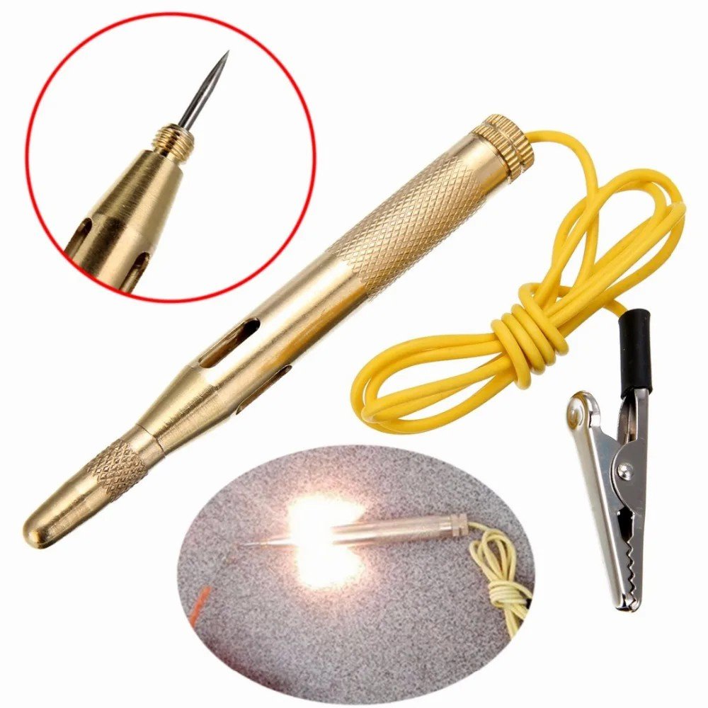 6V 12V 24V Car Light Tester Lamp DC Voltage Tester Circuit Copper Auto Test Pen Detector Probe Light System Test Probe Lamp