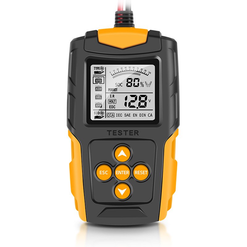 Digital Automatic Car Battery Tester 12V 24V DC Charger Analyzer Capacity Load Tester Cranking System Test