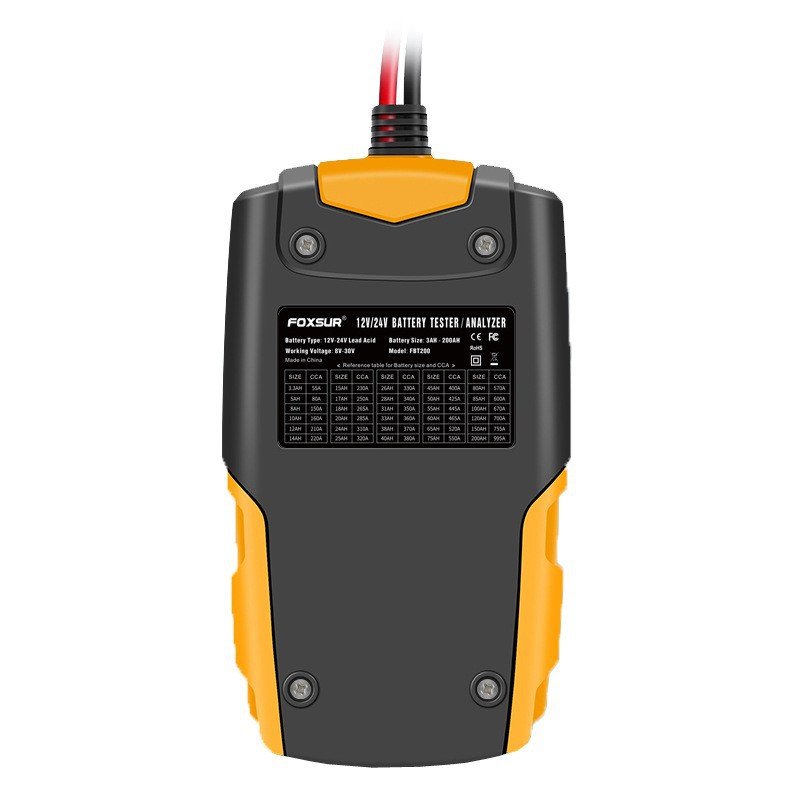 Digital Automatic Car Battery Tester 12V 24V DC Charger Analyzer Capacity Load Tester Cranking System Test