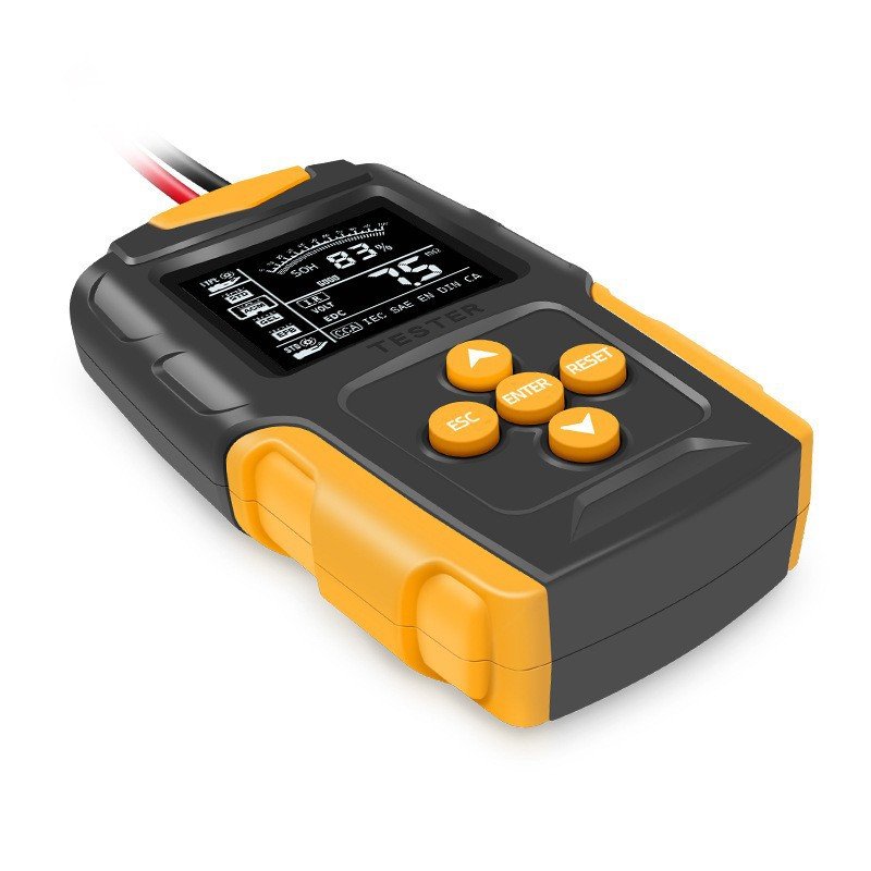 Digital Automatic Car Battery Tester 12V 24V DC Charger Analyzer Capacity Load Tester Cranking System Test