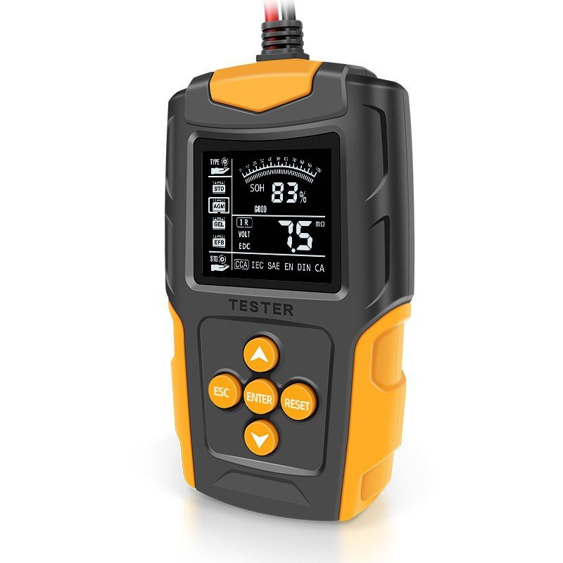 Digital Automatic Car Battery Tester 12V 24V DC Charger Analyzer Capacity Load Tester Cranking System Test