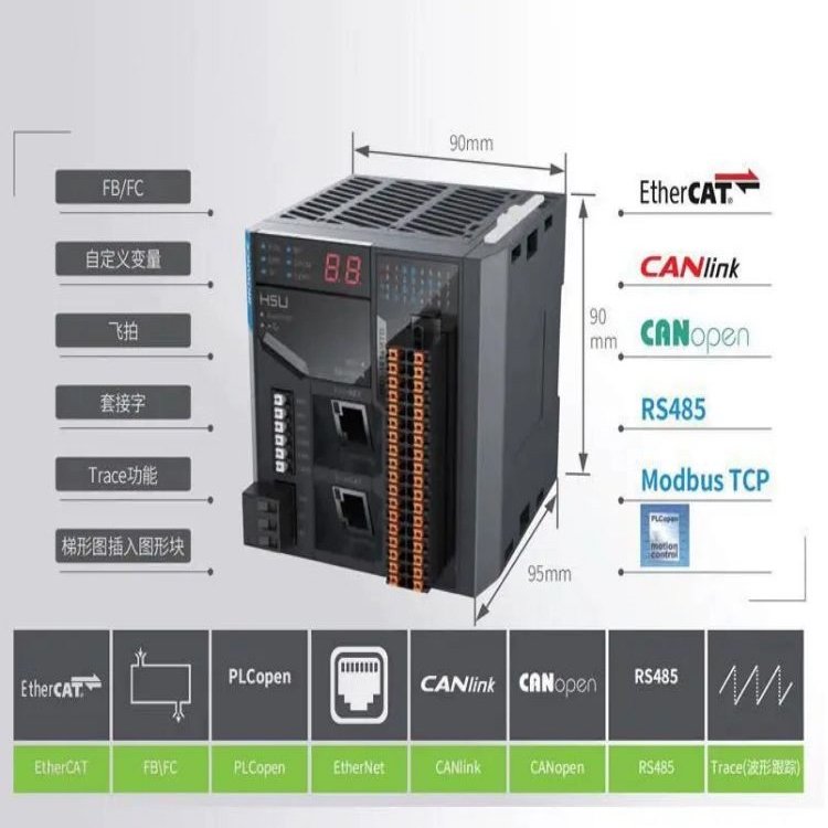 Inovance Ethercat PLC/H5U-1614MTD/GL10-4AD/GL10-3200/GL10-1600 Pac Dedicated Logic Control New Original Industrial Components