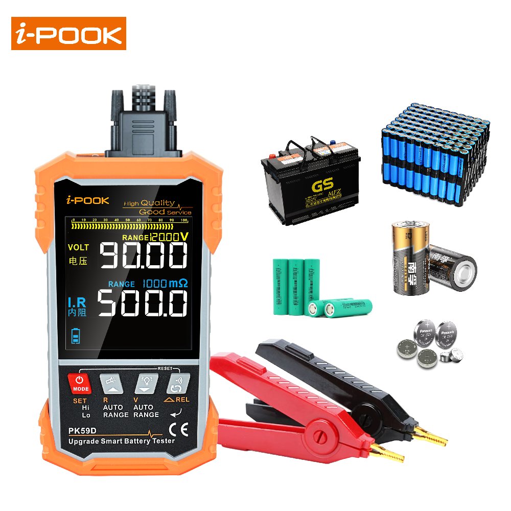 i-pook 4-line High-precision Lithium Battery Internal Resistance Meter Battery Capacity Tester