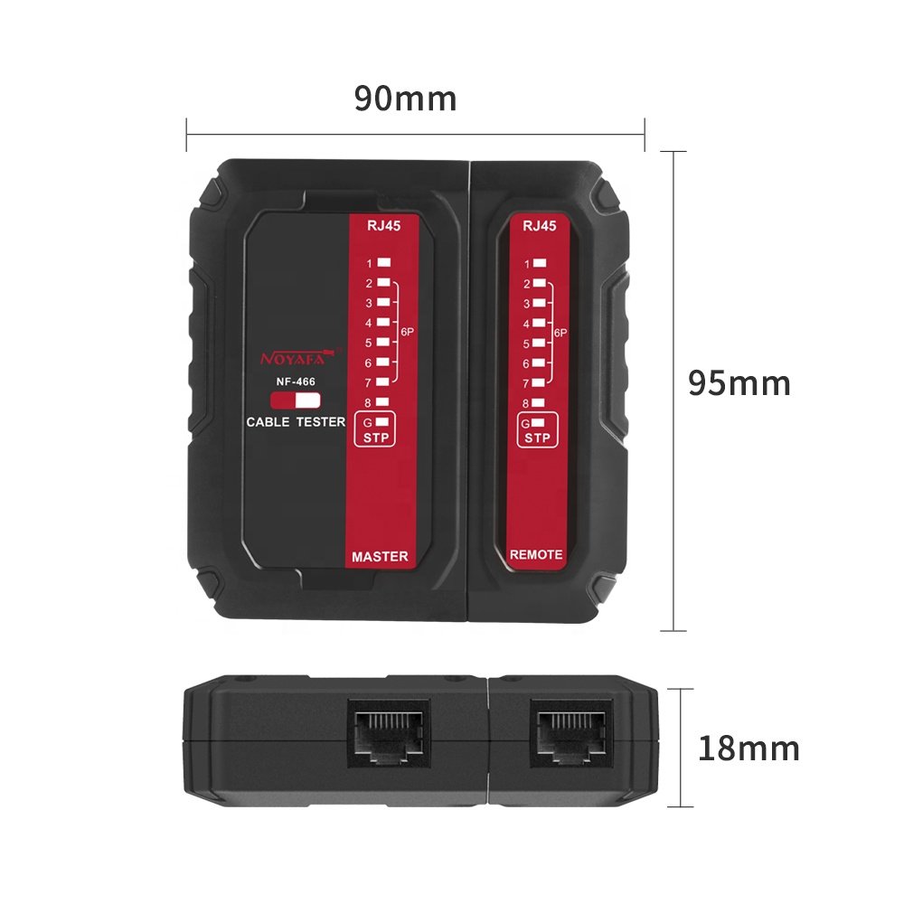 NOYAFA HIGHT COST EFFECTIVE NF-466 EASY OPERATE NETWORK RJ45 CABLE CONTINUITY TESTER WITH LED LIGHT TO INDICATE THE RESULT