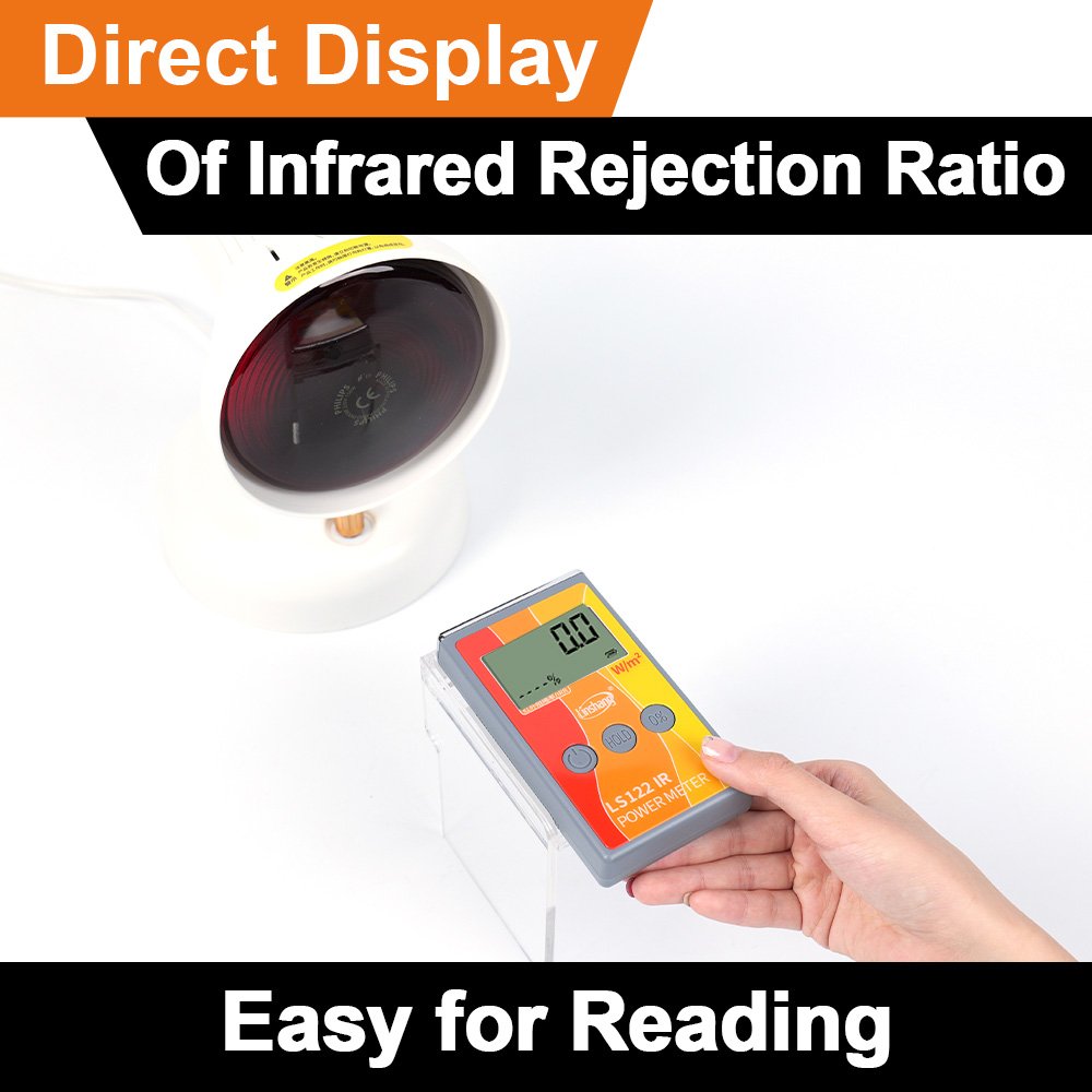 LS122 1400nm IR Infrared Radiometer Radiation IR Intensity Rejection Rate Measurement Solar Film Tester Window Tint Meter