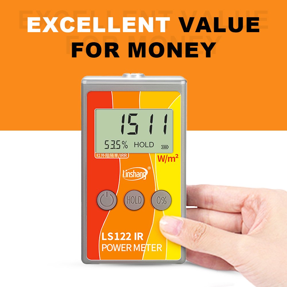 LS122 1400nm IR Infrared Radiometer Radiation IR Intensity Rejection Rate Measurement Solar Film Tester Window Tint Meter