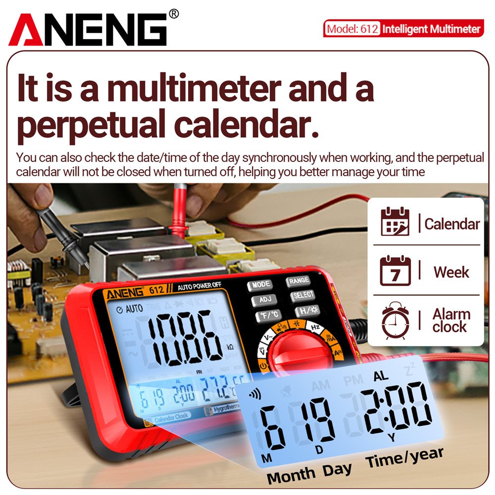 ANENG 612 Smart Digital Multimeters Capacitance Professional Measurement AC/DC Current Voltage smart multimeter Test Tools
