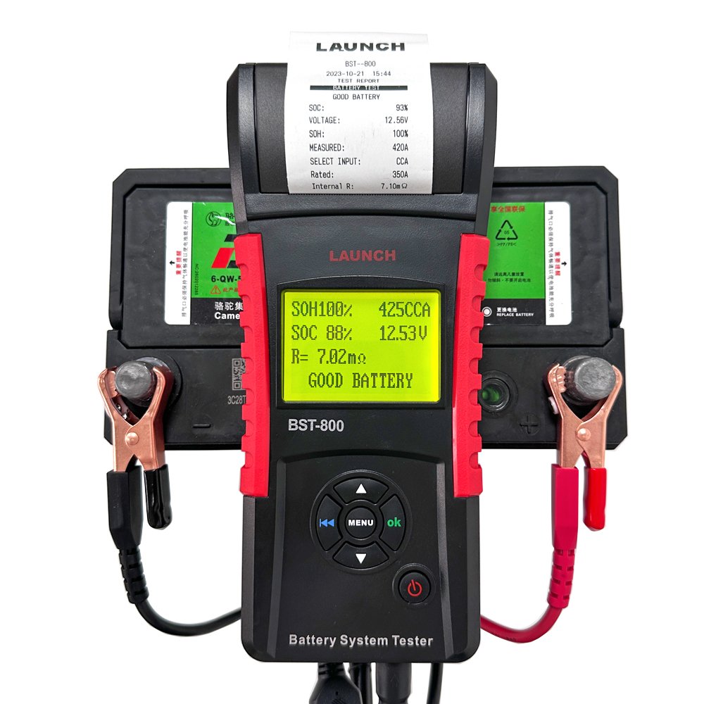 Portable LAUNCH BST-800 Battery Tester Safe and Convenient Diagnostic Tool with Test Report Printing Feature