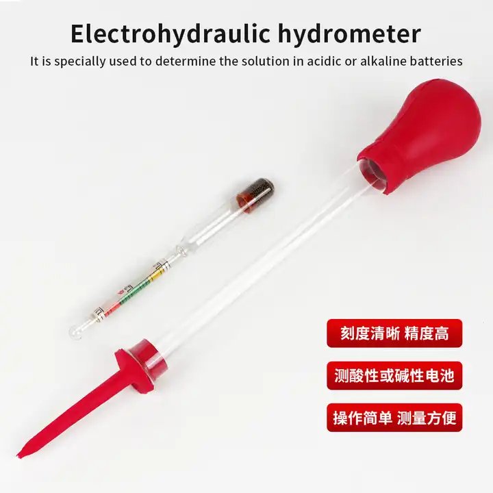 1.100-1.300 High Precision Battery Tester Hydrometer Electrohydraulic Hydrometer Battery Acid Hydrometer