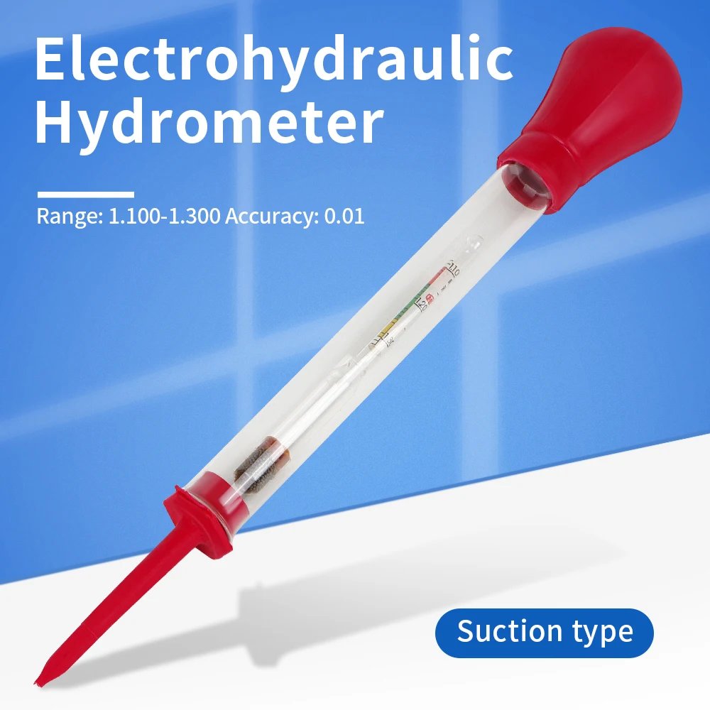 1.100-1.300 High Precision Battery Tester Hydrometer Electrohydraulic Hydrometer Battery Acid Hydrometer