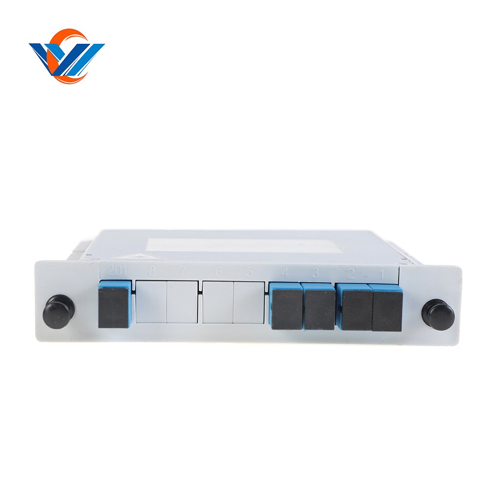4 way Fiber optic PLC Splitter LGX Type Cassette PLC Splitter 1x4 with SC UPC connector for fiber optic equipment