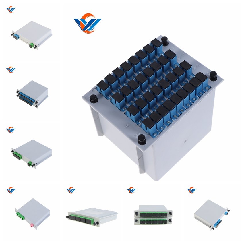 4 way Fiber optic PLC Splitter LGX Type Cassette PLC Splitter 1x4 with SC UPC connector for fiber optic equipment