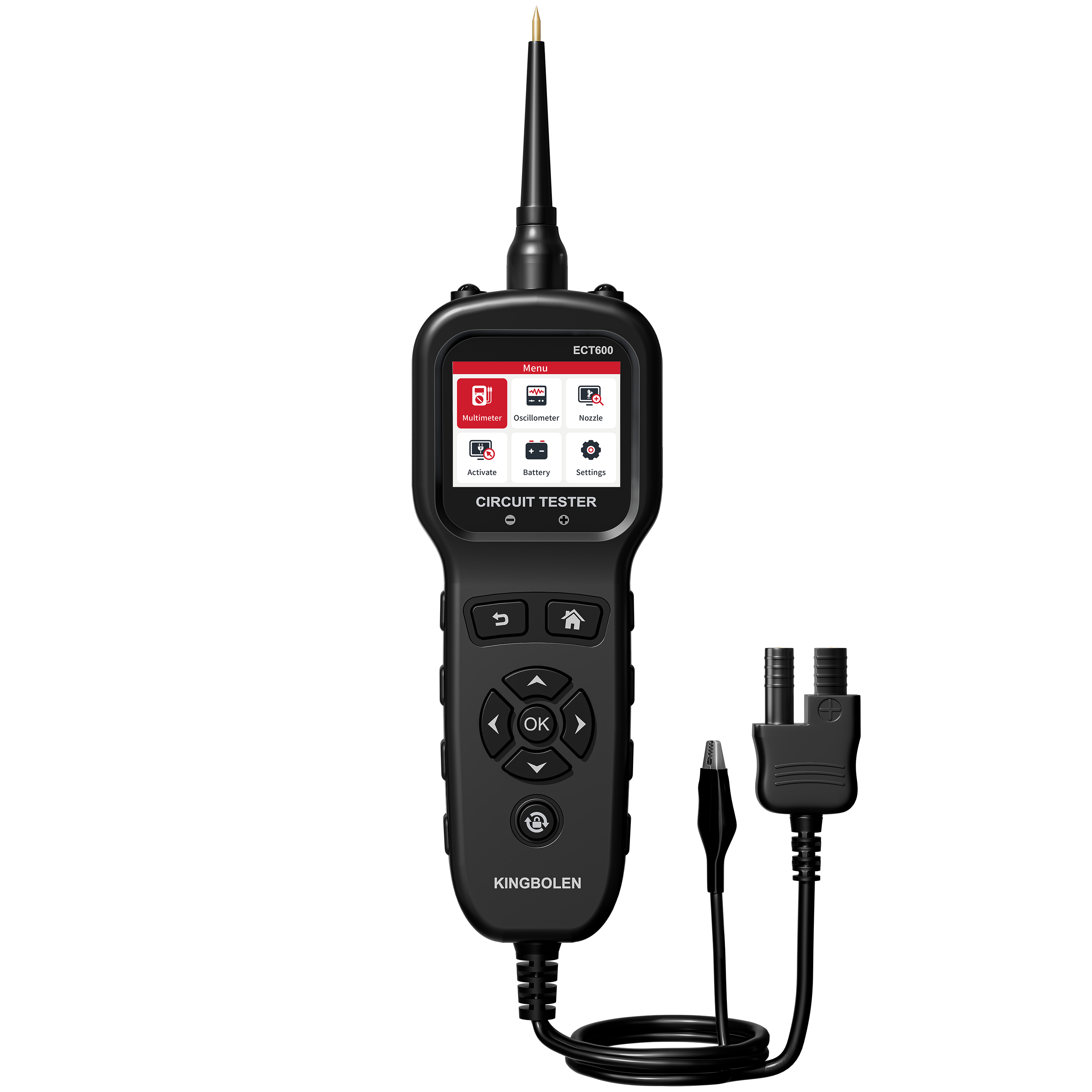 Kingbolen ECT600 Automotive Power Circuit Tester 12V 24V Car Test Light Electrical Diagnostic Tool Master Kit