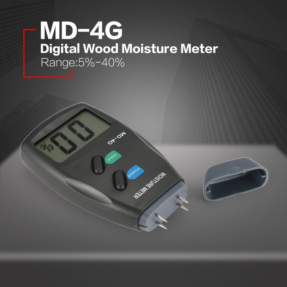 MD-4G Factory Supply Wood Humidity Tester Timber Damp Detector Tree Moisture Meter with Large LCD Display