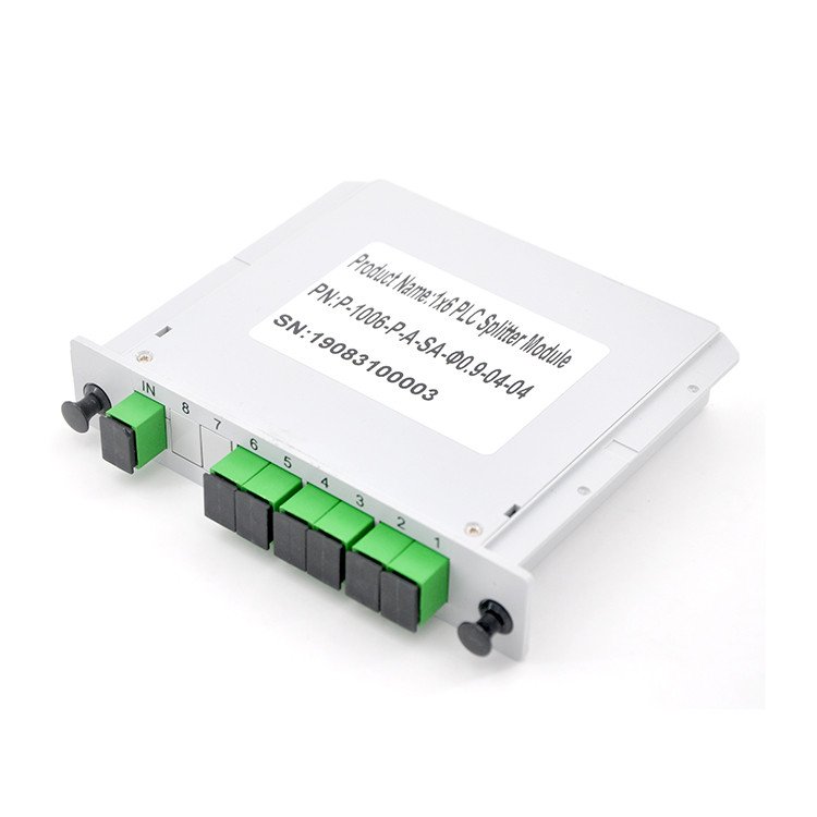 FTTH Optical network PLC Splitter 1*4 Cassette Low Insertion Loss with Pigital SC APC UPC Splitters PLC Fiber Optic Splitter