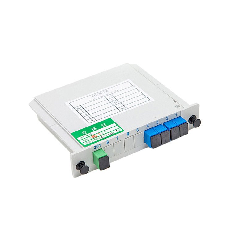 FTTH Optical network PLC Splitter 1*4 Cassette Low Insertion Loss with Pigital SC APC UPC Splitters PLC Fiber Optic Splitter
