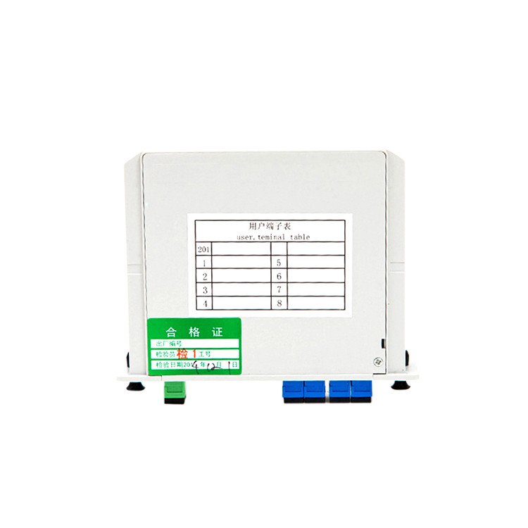 FTTH Optical network PLC Splitter 1*4 Cassette Low Insertion Loss with Pigital SC APC UPC Splitters PLC Fiber Optic Splitter