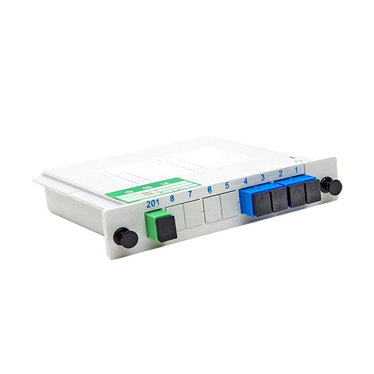 FTTH Optical network PLC Splitter 1*4 Cassette Low Insertion Loss with Pigital SC APC UPC Splitters PLC Fiber Optic Splitter