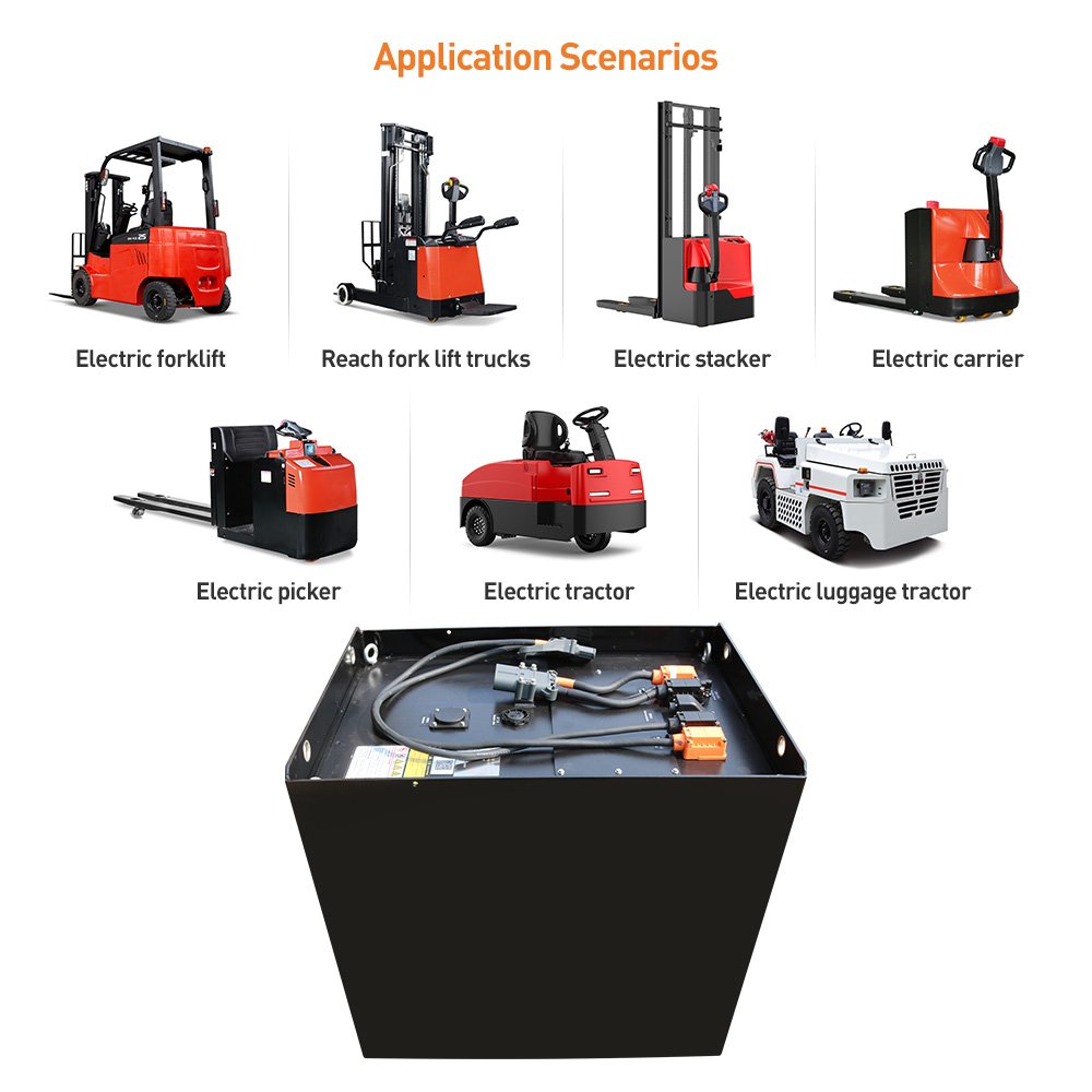 Forklift Truck Lithium ion battery pack system 48V/51.2V20~816Ah LiFePO4 with BMS and fast charge for traction electric power